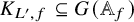 upper K Subscript upper L prime comma f Baseline subset of or equal to upper G left parenthesis double struck upper A Subscript f Baseline right parenthesis