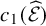 c 1 left parenthesis ModifyingAbove script upper E With caret right parenthesis