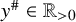 y Superscript number sign Baseline element of double struck upper R Subscript greater than 0
