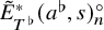 upper E overtilde Subscript upper T Sub Superscript normal flat Superscript asterisk Baseline left parenthesis a Superscript normal flat Baseline comma s right parenthesis Subscript n Superscript ring