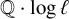 double struck upper Q dot log script l