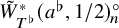 upper W overtilde Subscript upper T Sub Superscript normal flat Superscript asterisk Baseline left parenthesis a Superscript normal flat Baseline comma 1 divided by 2 right parenthesis Subscript n Superscript ring