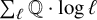 sigma summation Underscript script l Endscripts double struck upper Q dot log script l