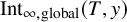 upper I n t Subscript infinity comma global Baseline left parenthesis upper T comma y right parenthesis