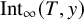 upper I n t Subscript infinity Baseline left parenthesis upper T comma y right parenthesis