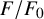 upper F divided by upper F 0