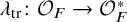 lamda Subscript trace Baseline colon script upper O Subscript upper F Baseline right arrow script upper O Subscript upper F Superscript asterisk