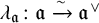 lamda Subscript German a Baseline colon German a ModifyingAbove right arrow With tilde German a Superscript or