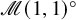 script upper M left parenthesis 1 comma 1 right parenthesis Superscript ring