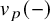 v Subscript p Baseline left parenthesis minus right parenthesis
