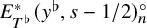 upper E Subscript upper T Sub Superscript normal flat Superscript asterisk Baseline left parenthesis y Superscript normal flat Baseline comma s minus 1 divided by 2 right parenthesis Subscript n Superscript ring