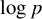 log p