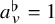 a Subscript v Superscript normal flat Baseline equals 1