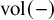 vol left parenthesis minus right parenthesis
