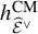 h Subscript ModifyingAbove script upper E With caret Sub Superscript or Superscript upper C upper M