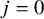j equals 0