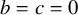 b equals c equals 0
