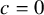c equals 0