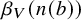 beta Subscript upper V Baseline left parenthesis n left parenthesis b right parenthesis right parenthesis