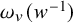 omega Subscript v Baseline left parenthesis w Superscript negative 1 Baseline right parenthesis