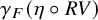 gamma Subscript upper F Baseline left parenthesis eta ring upper R upper V right parenthesis
