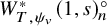 upper W Subscript upper T comma psi Sub Subscript v Subscript Superscript asterisk Baseline left parenthesis 1 comma s right parenthesis Subscript n Superscript ring