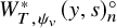 upper W Subscript upper T comma psi Sub Subscript v Subscript Superscript asterisk Baseline left parenthesis y comma s right parenthesis Subscript n Superscript ring
