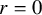 r equals 0
