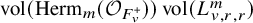 vol left parenthesis upper H e r m Subscript m Baseline left parenthesis script upper O Subscript upper F Sub Subscript v Sub Superscript plus Subscript Baseline right parenthesis right parenthesis vol left parenthesis upper L Subscript v comma r comma r Superscript m Baseline right parenthesis