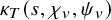 kappa Subscript upper T Baseline left parenthesis s comma chi Subscript v Baseline comma psi Subscript v Baseline right parenthesis