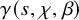 gamma left parenthesis s comma chi comma beta right parenthesis