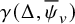 gamma left parenthesis normal upper Delta comma psi overbar Subscript v Baseline right parenthesis