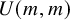 upper U left parenthesis m comma m right parenthesis
