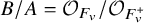upper B divided by upper A equals script upper O Subscript upper F Sub Subscript v Baseline divided by script upper O Subscript upper F Sub Subscript v Sub Superscript plus