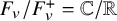 upper F Subscript v Baseline divided by upper F Subscript v Superscript plus Baseline equals double struck upper C divided by double struck upper R