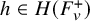 h element of upper H left parenthesis upper F Subscript v Superscript plus Baseline right parenthesis