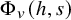 normal upper Phi Subscript v Baseline left parenthesis h comma s right parenthesis