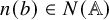 n left parenthesis b right parenthesis element of upper N left parenthesis double struck upper A right parenthesis