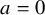 a equals 0