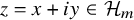 z equals x plus i y element of script upper H Subscript m