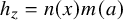 h Subscript z Baseline equals n left parenthesis x right parenthesis m left parenthesis a right parenthesis