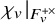 chi Subscript v Baseline vertical bar Subscript upper F Sub Subscript v Sub Superscript plus times Baseline