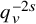 q Subscript v Superscript minus 2 s