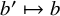 b prime right arrow from bar b