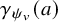 gamma Subscript psi Sub Subscript v Baseline left parenthesis a right parenthesis