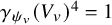 gamma Subscript psi Sub Subscript v Baseline left parenthesis upper V Subscript v Baseline right parenthesis Superscript 4 Baseline equals 1