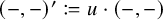 left parenthesis minus comma minus right parenthesis prime colon equals q u dot left parenthesis minus comma minus right parenthesis