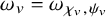 omega Subscript v Baseline equals omega Subscript chi Sub Subscript v Subscript comma psi Sub Subscript v Subscript