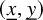 left parenthesis x underbar comma y underbar right parenthesis