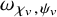 omega Subscript chi Sub Subscript v Subscript comma psi Sub Subscript v Subscript